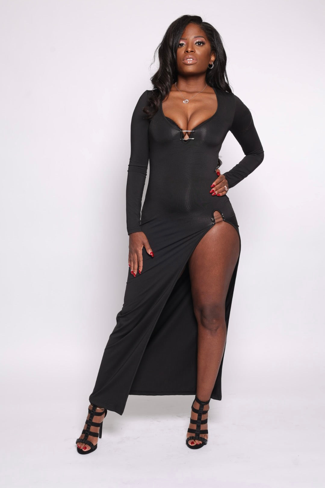 Leave'em In Stitches High Split Dress