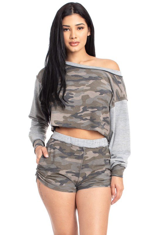 Camouflage Short Set